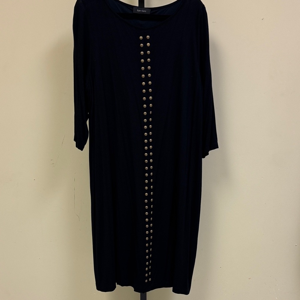 Karen Kane Black Dress with Gold Accents